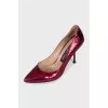Red patent leather shoes