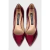 Red patent leather shoes