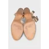 Gold high heel sandals