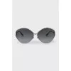 Silver oval gradient glasses