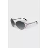 Silver oval gradient glasses