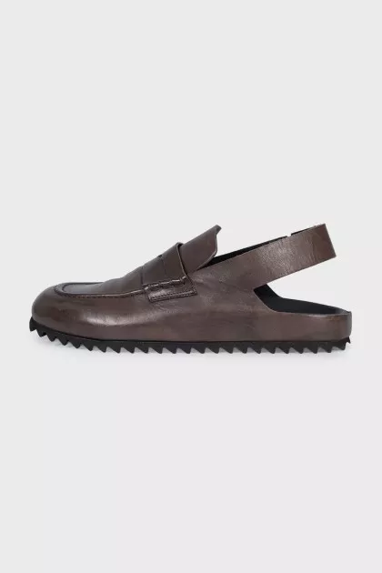 Men's leather clogs