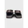 Men's leather clogs