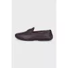 Men's brown leather loafers
