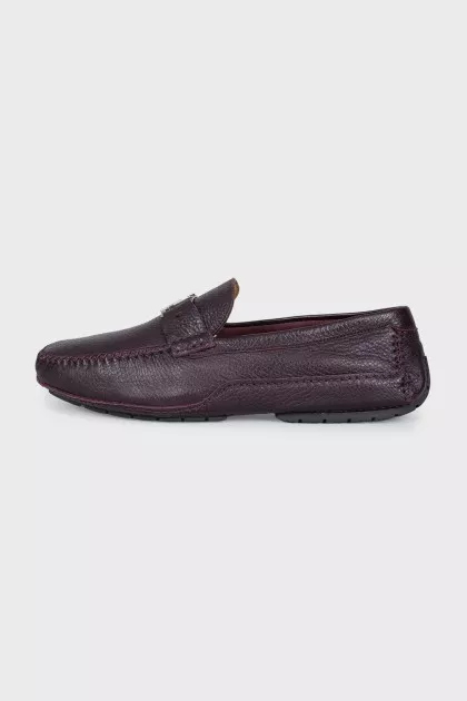 Men's brown leather loafers