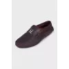 Men's brown leather loafers