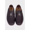 Men's brown leather loafers