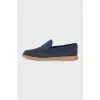 Men's blue suede loafers