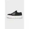 Wheel Re-Nylon black textile sneakers