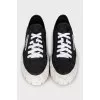 Wheel Re-Nylon black textile sneakers