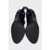 Black shoes with metallic decor