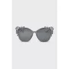 Sunglasses with blue frames and crystals