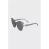 Sunglasses with blue frames and crystals