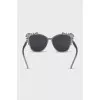 Sunglasses with blue frames and crystals
