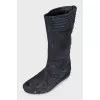 Grey suede boots