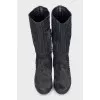 Grey suede boots