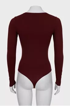 Red long sleeve bodysuit