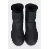 Men's insulated boots with a silver logo