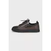 Men's sneakers with a relief pattern