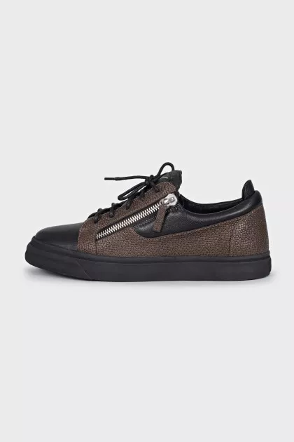 Men's sneakers with a relief pattern