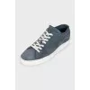 Men's blue suede sneakers