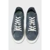 Men's blue suede sneakers
