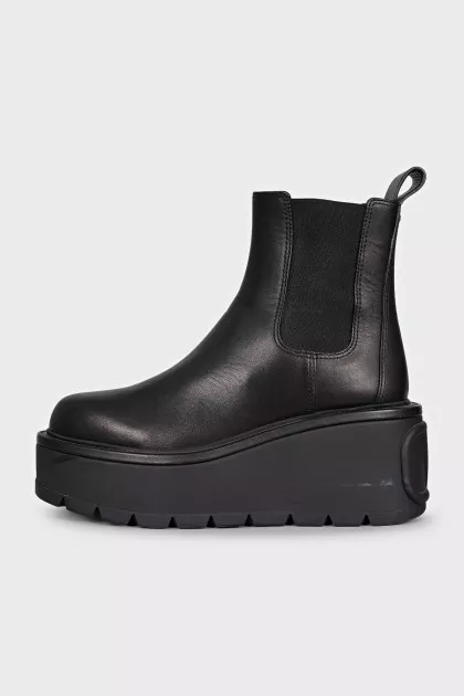 Black platform boots