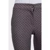Fioletovіe trousers from wool in print