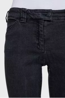 Mid-rise grey skinny jeans