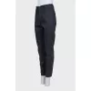 Blue tapered high-waist trousers