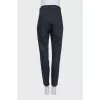 Blue tapered high-waist trousers