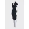 Black silk bodycon dress
