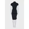 Black silk bodycon dress