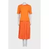 Orange suit with a long T-shirt