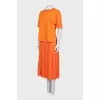 Orange suit with a long T-shirt