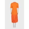 Orange suit with a long T-shirt