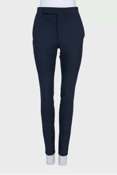 Blue high-waisted trousers