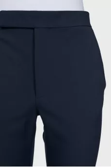 Blue high-waisted trousers