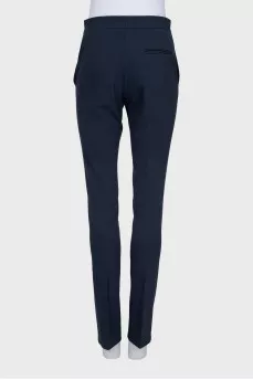 Blue high-waisted trousers