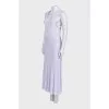 Purple sleeveless ribbed dress