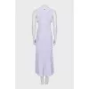 Purple sleeveless ribbed dress