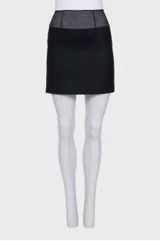 Wool and silk mini skirt