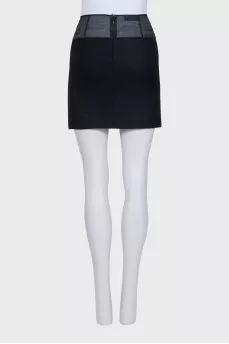Wool and silk mini skirt