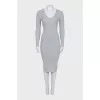Silver ribbed dress