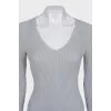 Silver ribbed dress