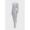 Silver ribbed dress