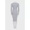 Silver ribbed dress