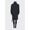 Oversized dress with a high collar
