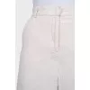 Beige wide-leg trousers