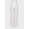 Beige wide-leg trousers